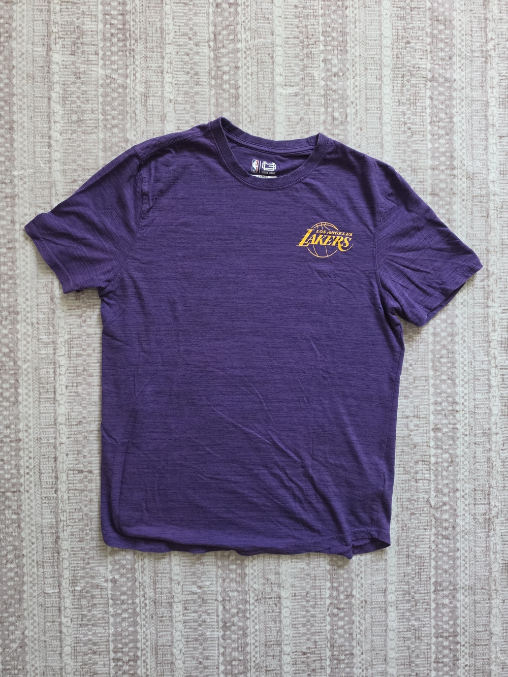 Ultra Game NBA Los Angeles Lakers Purple Short Sleeve T-Shirt Men's - Size Large